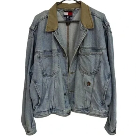 Tommy Hilfiger Other - Tommy Hilfiger - VINTAGE 90s- Denim Jean Chore  Coat Mens Size L 👖💙
